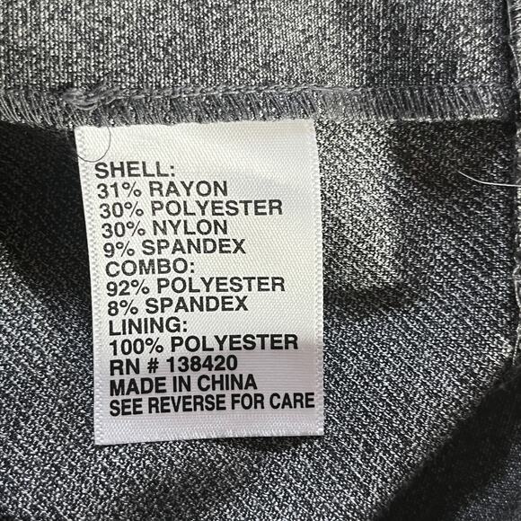 Etcetera Dress Womens 2‎ Gray Black Long Sleeves Button Front Midi Career Modern - Picture 6 of 10